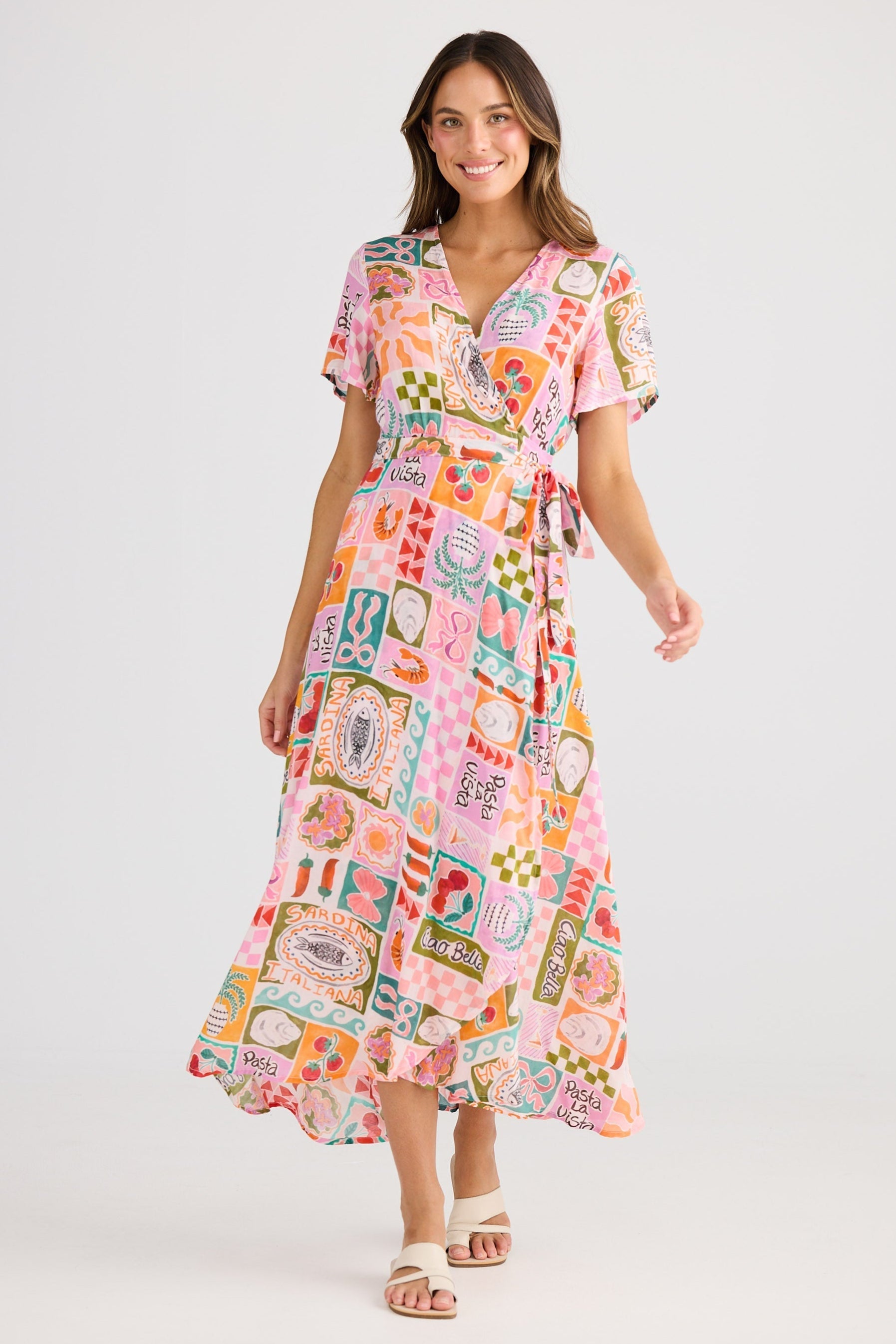 Tropics Wrap Dress - Sardinia Summer