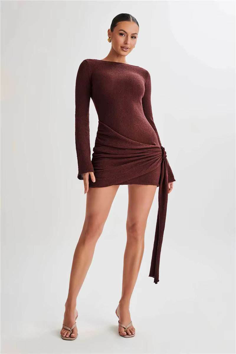 Hailey | Knit Dress with Draped Detail