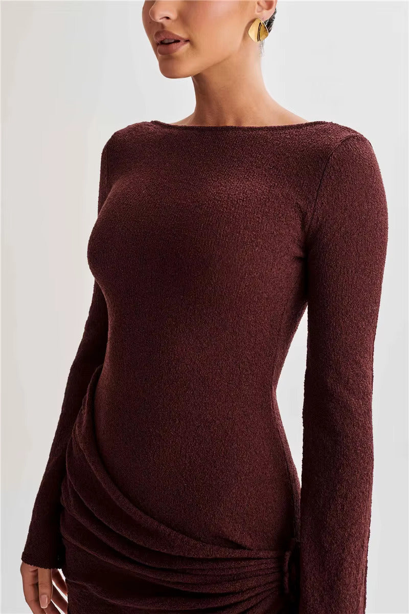 Hailey | Knit Dress with Draped Detail