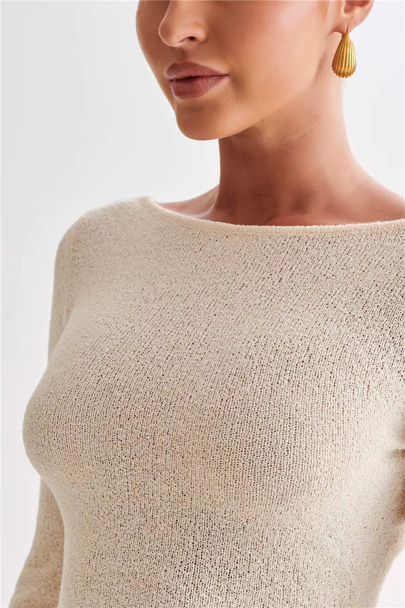 Hailey | Knit Dress with Draped Detail