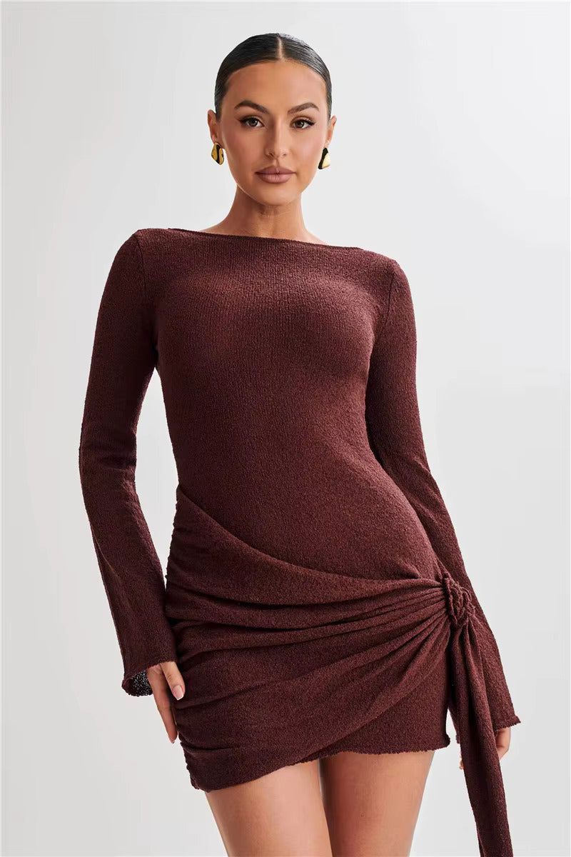 Hailey | Knit Dress with Draped Detail