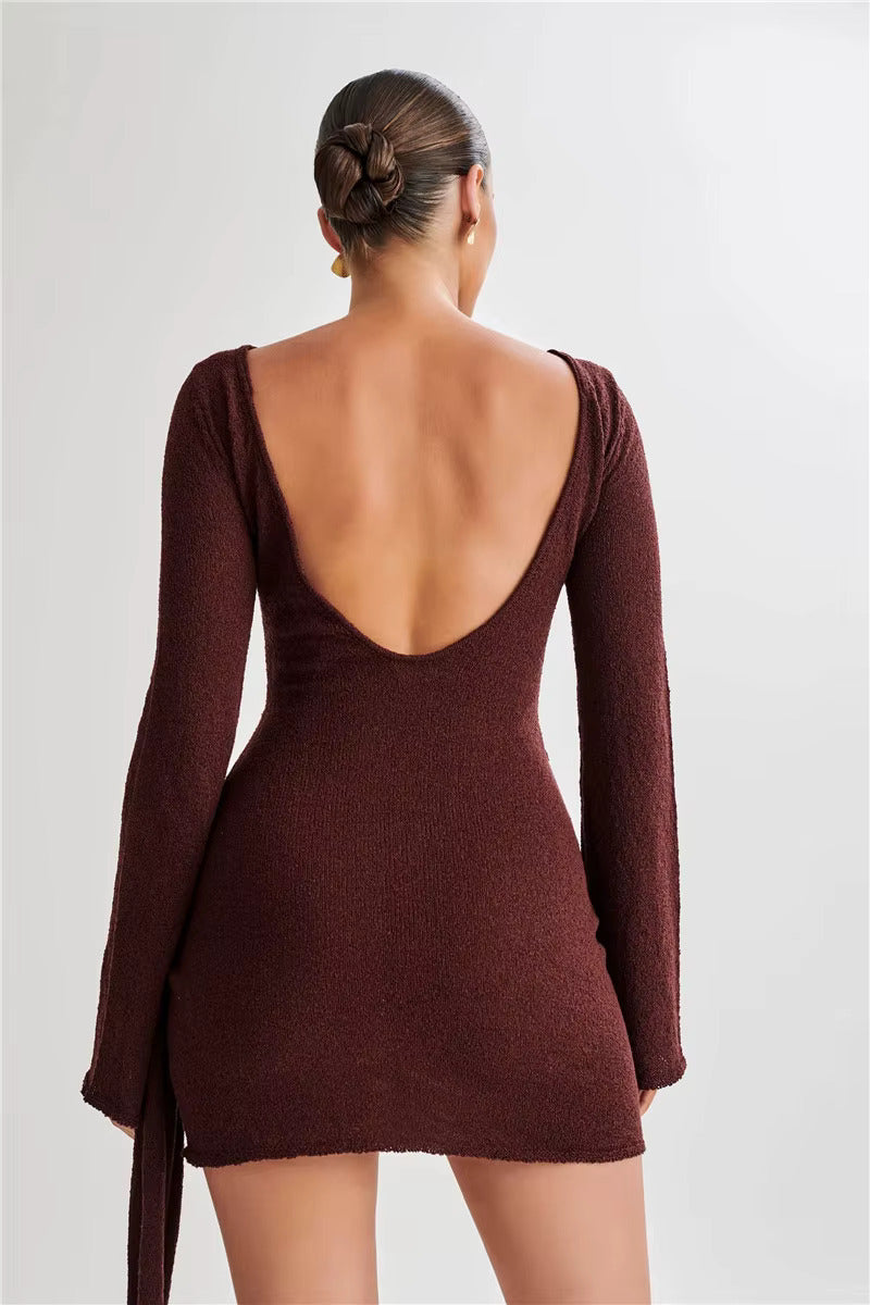 Hailey | Knit Dress with Draped Detail