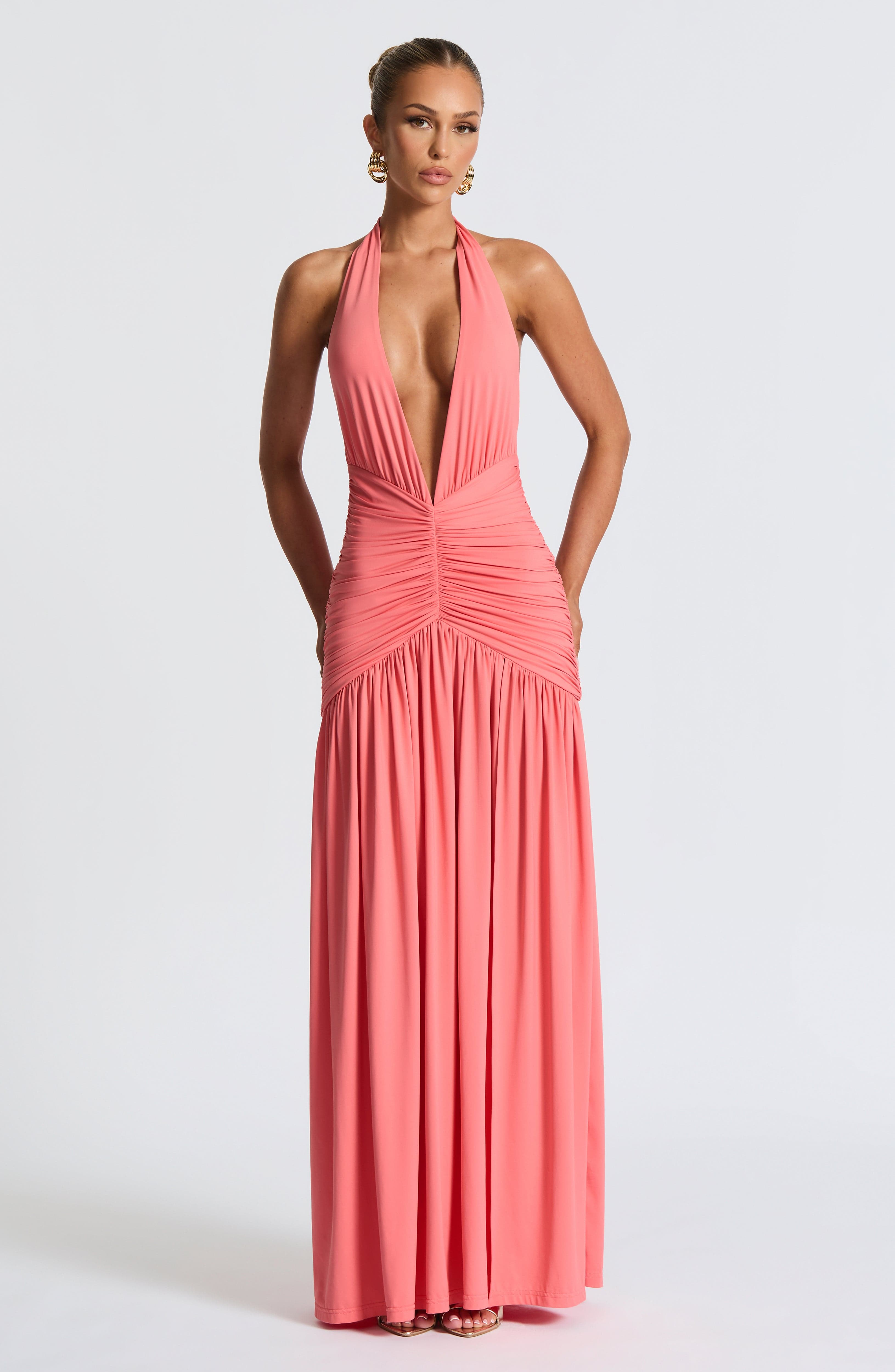 Melany Halter Neck Maxi Dress